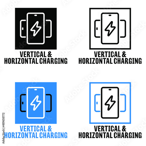  Vertical and Horizontal Charging  vector information sign