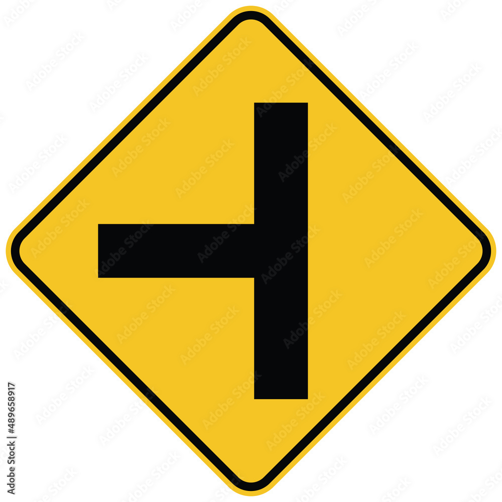 Minor road ahead on left Minor road ahead on left