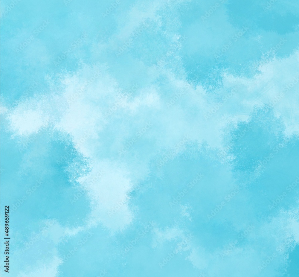 Watercolor texture of blue sky and fluffy blue cloud clouds on background Watercolor texture of blue sky and fluffy blue cloud clouds on background