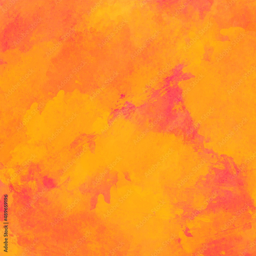 Abstract fiery orange background texture vintage grunge or watercolor with blur and blotches