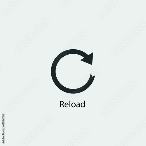 Reload vector icon illustration sign 