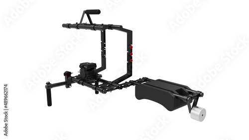 camera rig angle view without shadow 3d render