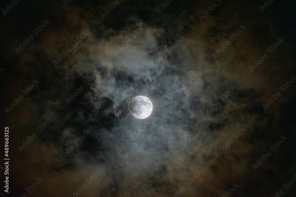 Full Moon on the day of the deep partial lunar eclipse November 18, 2021