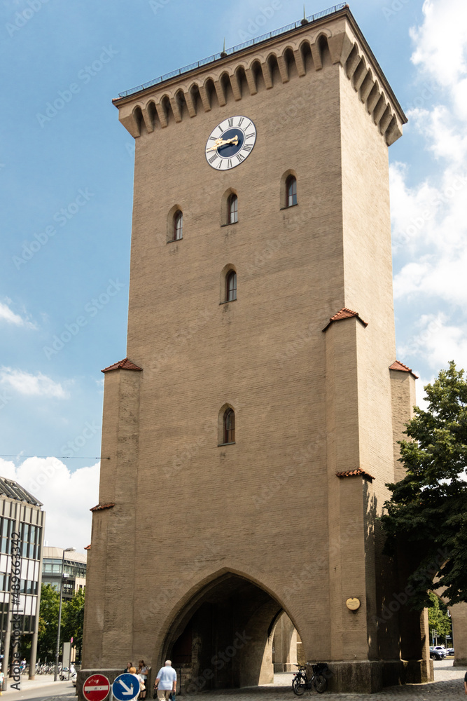 Isartor gate tower from historic Munich