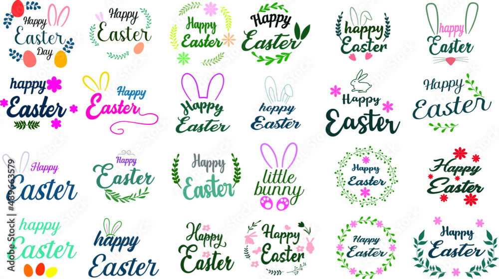 Fototapeta premium Happy Easter Day Vector design illustrationa isolated