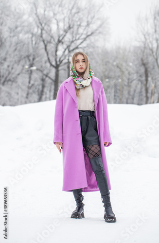 Full length portrait of young beautiful woman