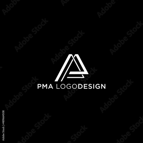 PMA INITIAL LOGO DESIGN VECTOR