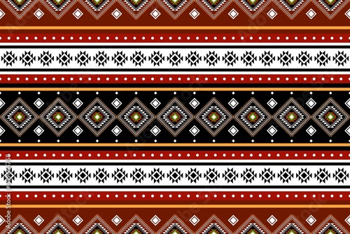 Geometric ethnic oriental seamless pattern traditional Design for background,carpet,wallpaper.clothing,wrapping,Batik fabric,Vector illustration.embroidery style - Sadu, sadou, sadow or sado