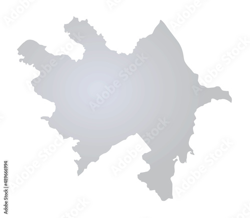 Azerbaijan grey map. vector illustration 