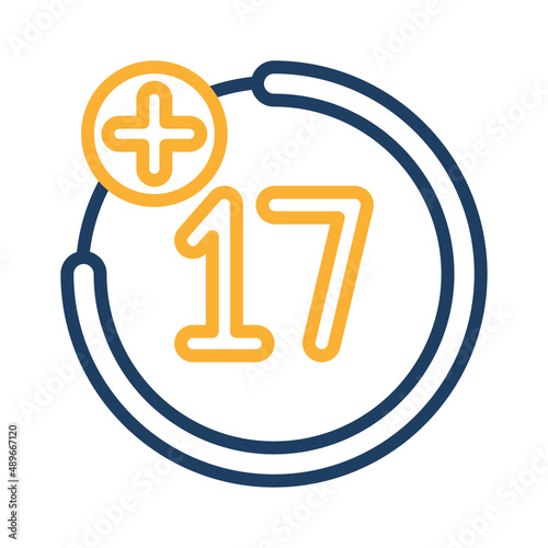 Age restriction Vector icon which can easily modify or edit

