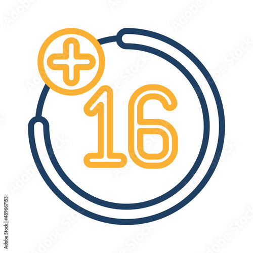 Age restriction Vector icon which can easily modify or edit

