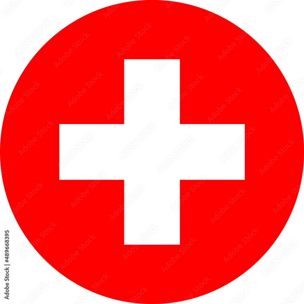 Red cross icon. Swiss flag vector icon.eps Red cross icon. Swiss flag vector icon.eps