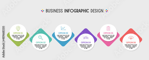 Infograph with business elements. Diagram design. Vector