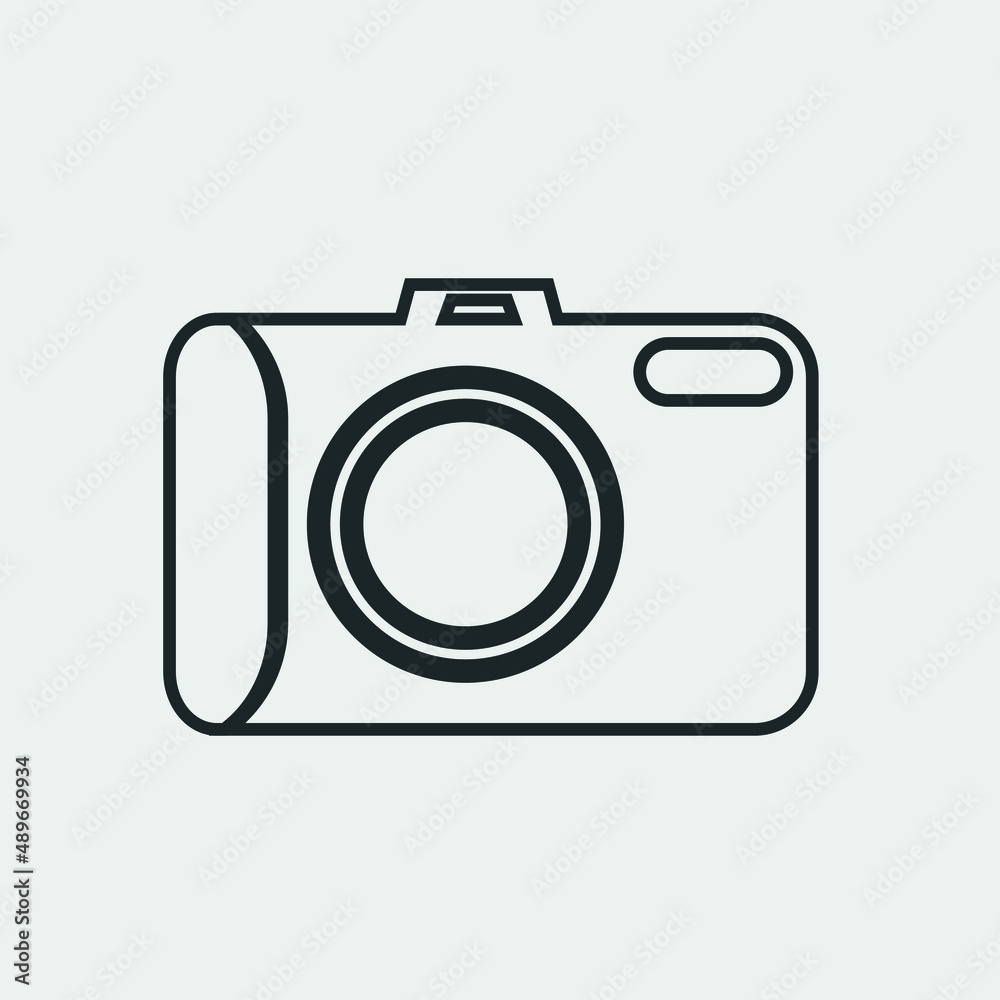 Photo camera vector icon illustration sign 