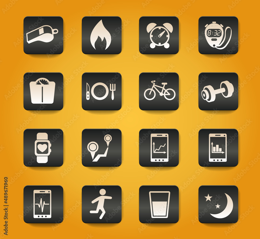 monitoring apps icon set
