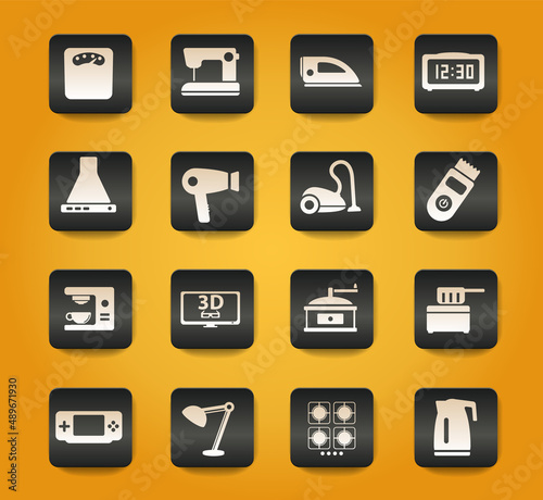 Home applicances simply icons