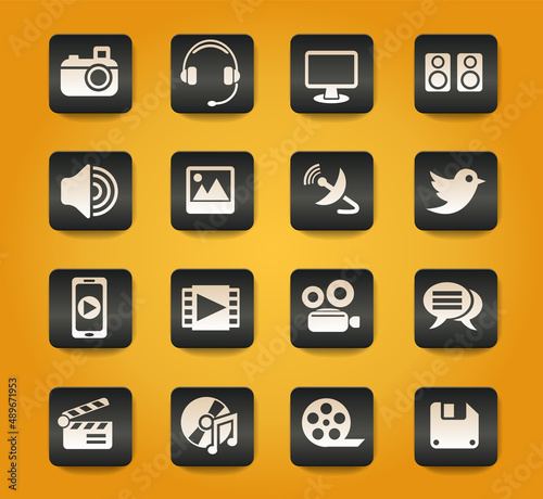 media icon set