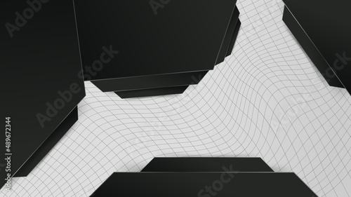 Technology background. Big data concept. Grid and geometric. Vector illustration