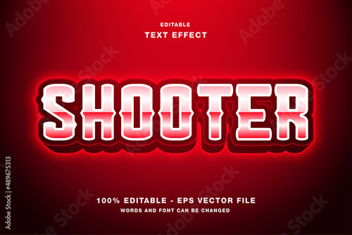 Shooter 3D Esport style Editable Text Effect