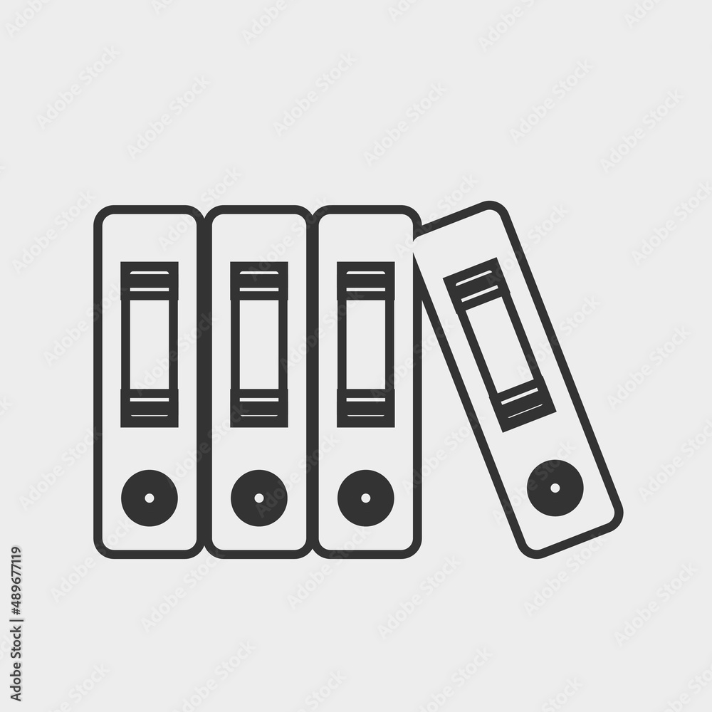 Ring binders vector icon illustration sign Ring binders vector icon illustration sign