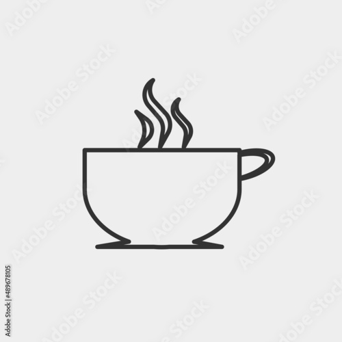 Tea cup vector icon illustration sign 