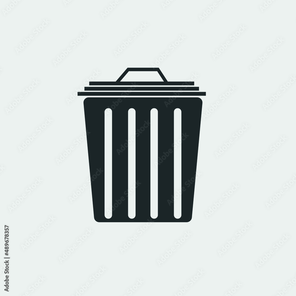 trash can vector icon illustration sign trash can vector icon illustration sign