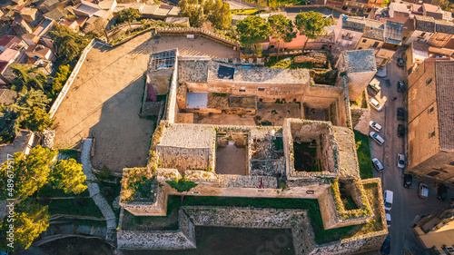 Принти на полотні Aerial View of Aragonese Castle in Piazza Armerina, Enna, Sicily, Italy, Europe