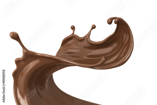 chocolate splash on a