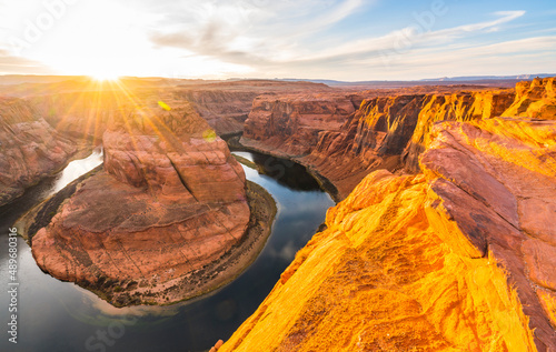 horseshoe bend at sunset. -page,utah,Arizona,usa.