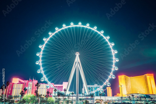 las vegas,nevada,usa. 05-30-17: high roller ,big Ferris Wheel, stands tall 550-foot and has a diameter of 520-foot.
