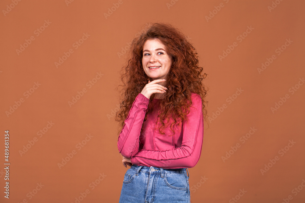 Portrait of a young beautiful red hair girl Portrait of a young beautiful red hair girl