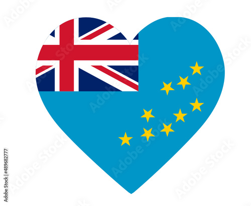 Free Download Tuvalu Flag National Oceania Emblem Heart Icon Vector Illustration Abstract Design Element - GFXLoad