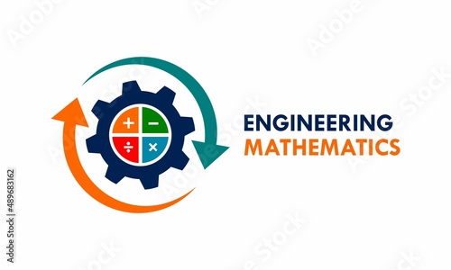 Engineering math logo template illustration