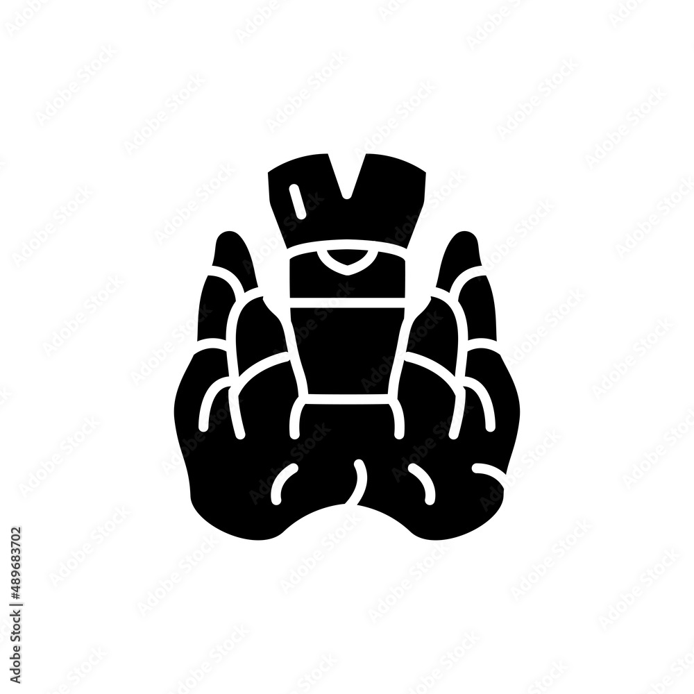 Human organs thyroid gland line icon. Isolated vector element. Human organs thyroid gland line icon. Isolated vector element.
