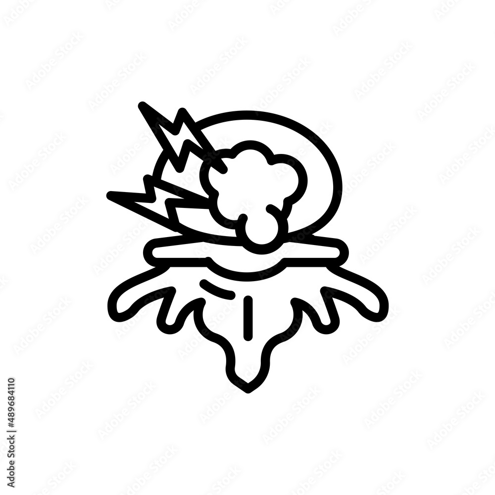Fototapeta premium Lumbago line icon. Isolated vector element.