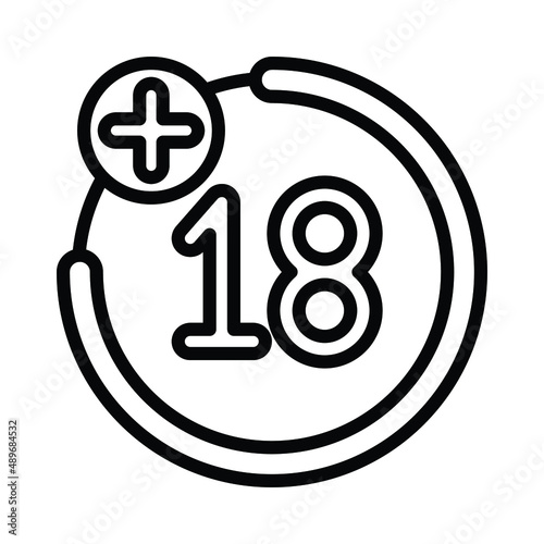 Age restriction Vector icon which can easily modify or edit

