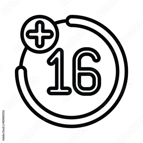 Age restriction Vector icon which can easily modify or edit

