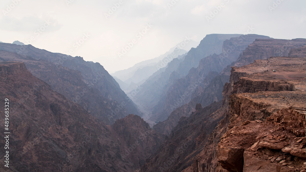 deep mountain fault that split thousands of years ago in  neom KSA
