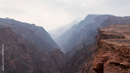 deep mountain fault that split thousands of years ago in neom KSA