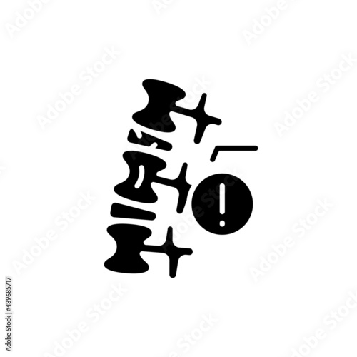 Degenerative disc line icon. Isolated vector element.