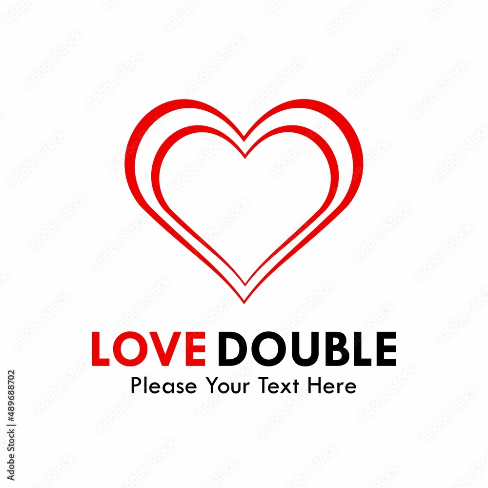 Love double logo template illustration