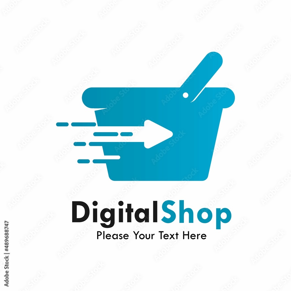 Digital shop logo template illustration Digital shop logo template illustration