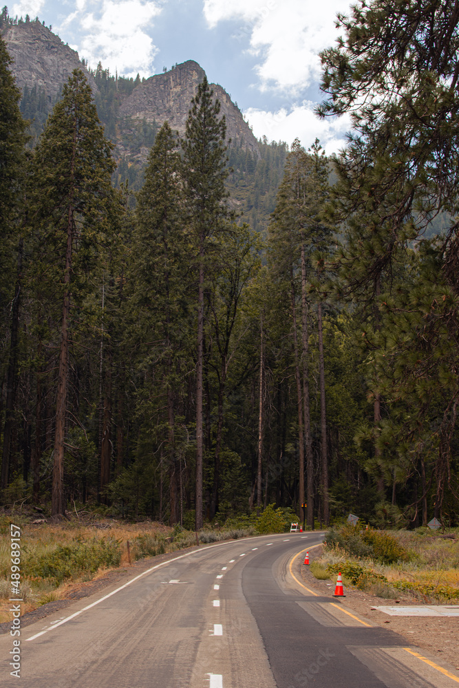 Naklejka premium Autumnal natural landscape from Yosemite National Park, California, United States