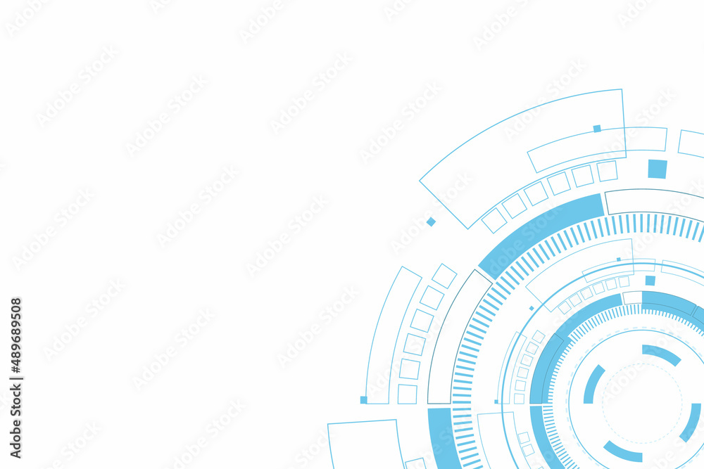 Sci fi futuristic user interface, HUD, Technology abstract background , Vector illustration.	