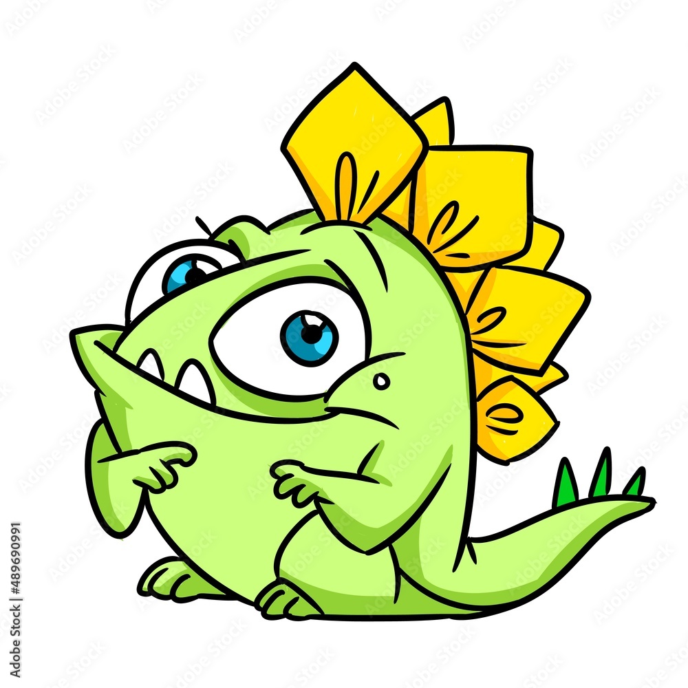 small monster reptile dinosaur illustration cartoon character small monster reptile dinosaur illustration cartoon character