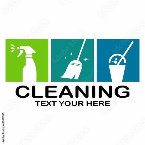 cleaning logo vector template illustration.This logo suitable for business