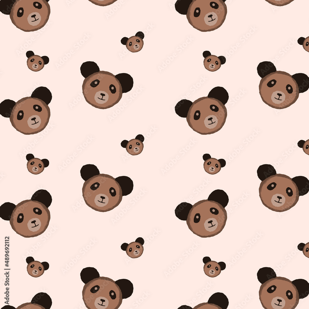 cute bear seamless pattern bear pattern background