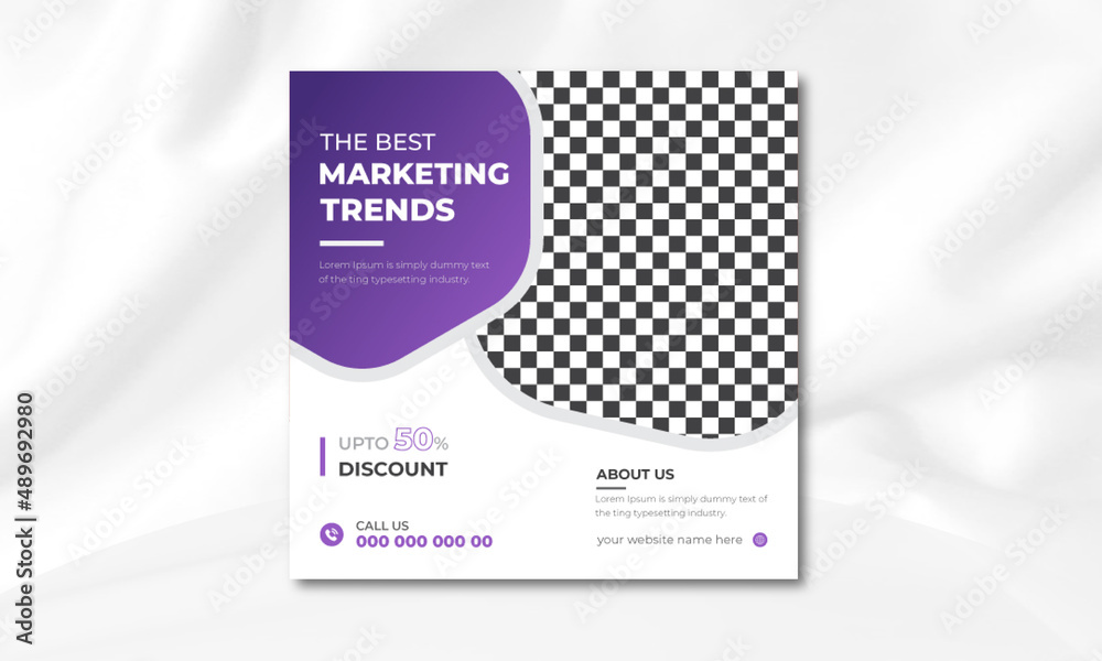 Creative Marketing Social Media Post Design 
Template | Business digital marketing Instagram banner and posters.