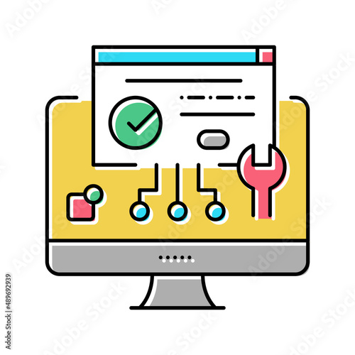 plugin program color icon vector illustration