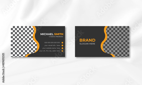 Stylish modern business card design template. Creative visiting card print template and stationery design.